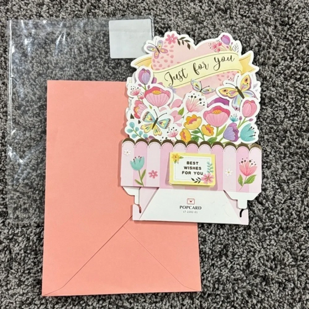 Popcard Floral Pop-Up Greeting Card with Envelope